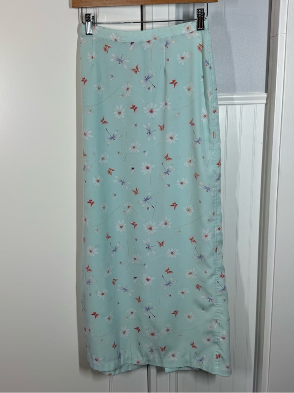 Y2K 2001 Christopher & Banks Blue Coquette Airy Light MIDI Maxi Skirt Size 4